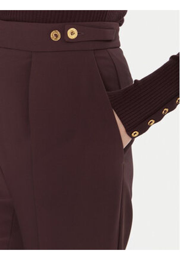 Elisabetta Franchi Spodnie materiałowe PA-099-56E2-V390 Bordowy Regular Fit. Kolor: czerwony. Materiał: syntetyk