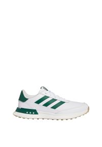 Adidas - Buty S2G Spikeless Leather 24 Golf. Kolor: biały, zielony, wielokolorowy, brązowy. Materiał: skóra. Szerokość cholewki: normalna. Sport: golf