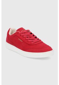 Superdry Buty kolor czerwony. Nosek buta: okrągły. Zapięcie: sznurówki. Kolor: czerwony. Materiał: guma #3
