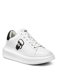 Karl Lagerfeld - Sneakersy KARL LAGERFELD - KL62530 White Lthr. Kolor: biały. Materiał: skóra. Wzór: aplikacja #1