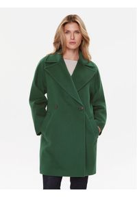 Płaszcz wełniany Weekend Max Mara. Kolor: zielony. Materiał: wełna #1