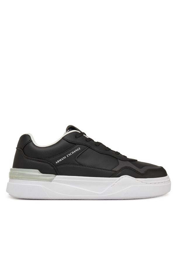 Armani Exchange Sneakersy XUX219 XV857 K001 Czarny. Kolor: czarny. Materiał: skóra