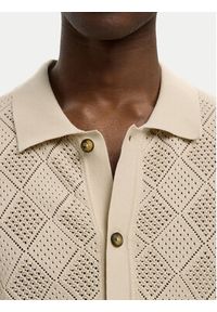 Selected Homme Koszula 16097564 Beżowy Regular Fit. Kolor: beżowy. Materiał: bawełna #5
