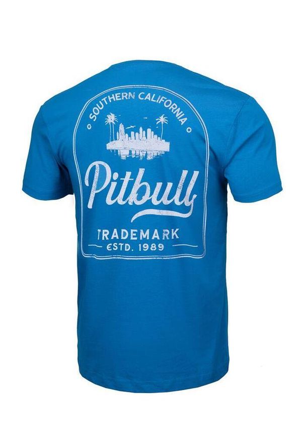 PITBULL - Koszulka bawełniana sportowa t-shirt dla dorosłych Ultra Light So Cal. Kolor: niebieski, wielokolorowy, biały. Materiał: bawełna