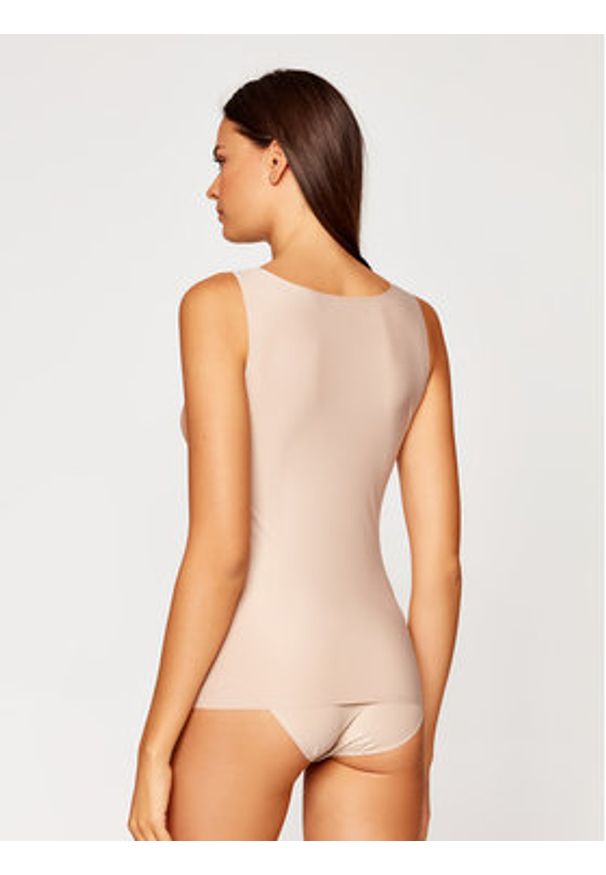 Chantelle Top Soft Stretch C26460 Beżowy Regular Fit. Kolor: beżowy. Materiał: syntetyk