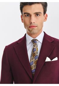Pako Lorente - PAKO LORENTE – Bordowa marynarka garniturowa. Okazja: na wesele, na co dzień, na ślub cywilny. Kolor: czerwony. Materiał: wiskoza, poliester, elastan. Styl: casual #8