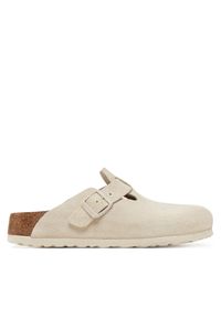 Klapki Birkenstock. Kolor: biały. Materiał: zamsz