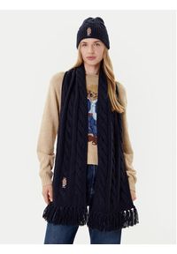 Polo Ralph Lauren Szalik 455981434002 Granatowy. Kolor: niebieski. Materiał: wełna, materiał