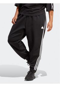 Adidas - adidas Spodnie dresowe Future Icons 3-Stripes Regular Tracksuit Bottoms (Plus Size) HT4703 Czarny Regular Fit. Kolekcja: plus size. Kolor: czarny. Materiał: bawełna