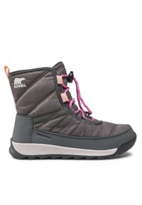 sorel - Sorel Śniegowce Youth Whitney II Short Lace WP NY3903 Szary. Kolor: szary. Materiał: materiał #1