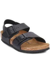 Buty do chodzenia dla dzieci Birkenstock New York. Zapięcie: klamry. Kolor: czarny. Materiał: materiał, syntetyk, tkanina