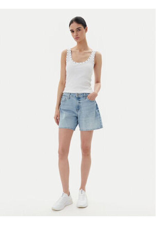 Guess Szorty jeansowe W5GD1A D4K30 Niebieski Regular Fit. Kolor: niebieski. Materiał: bawełna