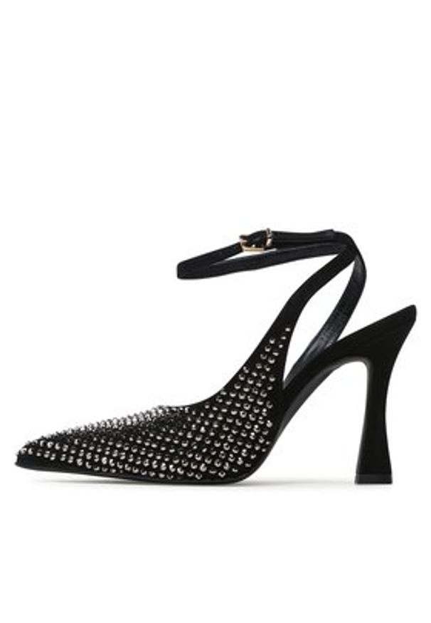 Pinko - PINKO Sandały Lisette Slingback PE 23 BLKS1 100566 A0N6 Czarny. Kolor: czarny. Materiał: skóra, zamsz