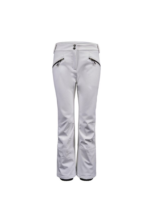 Damskie spodnie narciarskie softshell Killtec Thônes. Kolor: wielokolorowy, szary, biały. Materiał: softshell. Sezon: zima. Sport: narciarstwo