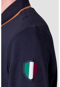 Aeronautica Militare - AERONAUTICA MILITARE Granatowa męska koszulka polo Piqué, Rozmiar L. Typ kołnierza: polo. Kolor: niebieski #4