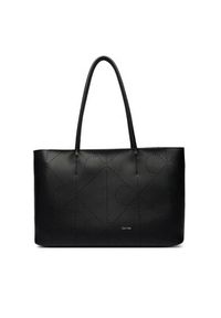 Calvin Klein Torebka Emblem Aop Perfor Lthr Tote LV04F3359G Czarny. Kolor: czarny. Materiał: skórzane #5