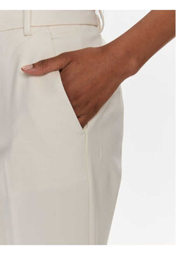 Pinko Spodnie materiałowe Bello Pantalone. 100155 A1L4 Écru Slim Fit. Materiał: wiskoza, syntetyk