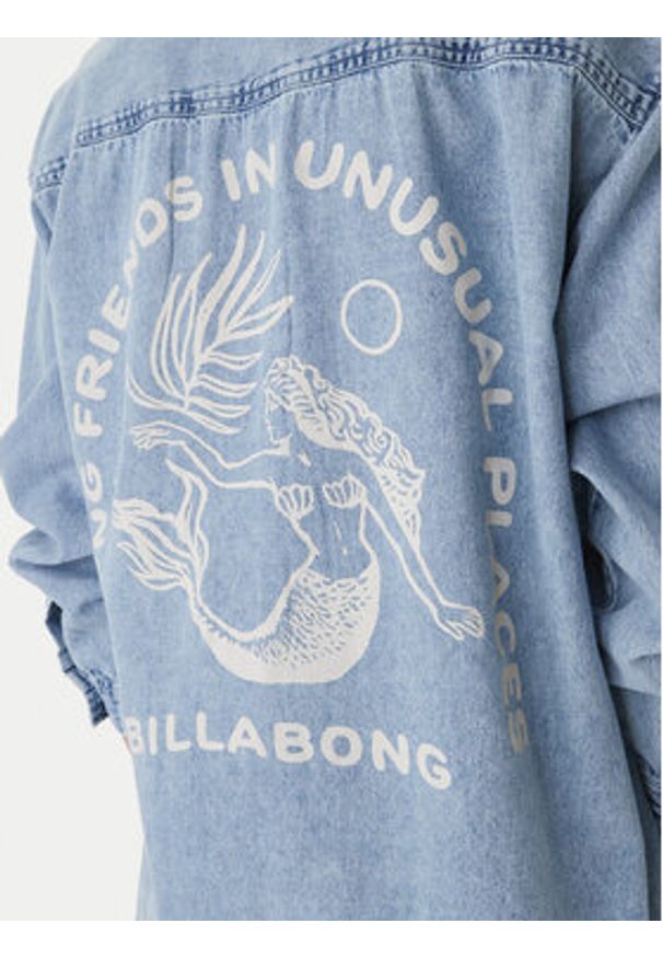 Billabong Koszula jeansowa Down The Coast EBJWT00122 Niebieski Oversize. Kolor: niebieski. Materiał: bawełna