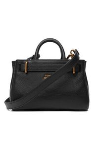 TOMMY HILFIGER - Tommy Hilfiger Torebka American Icon Micro Tote Leather AW0AW18167 Czarny. Kolor: czarny. Materiał: skórzane #6