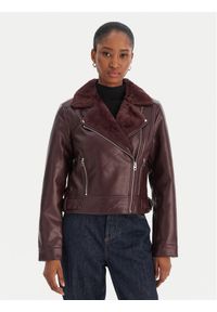 Vero Moda Kurtka z imitacji skóry Hailey 10250405 Fioletowy Regular Fit. Kolor: fioletowy. Materiał: skóra #1