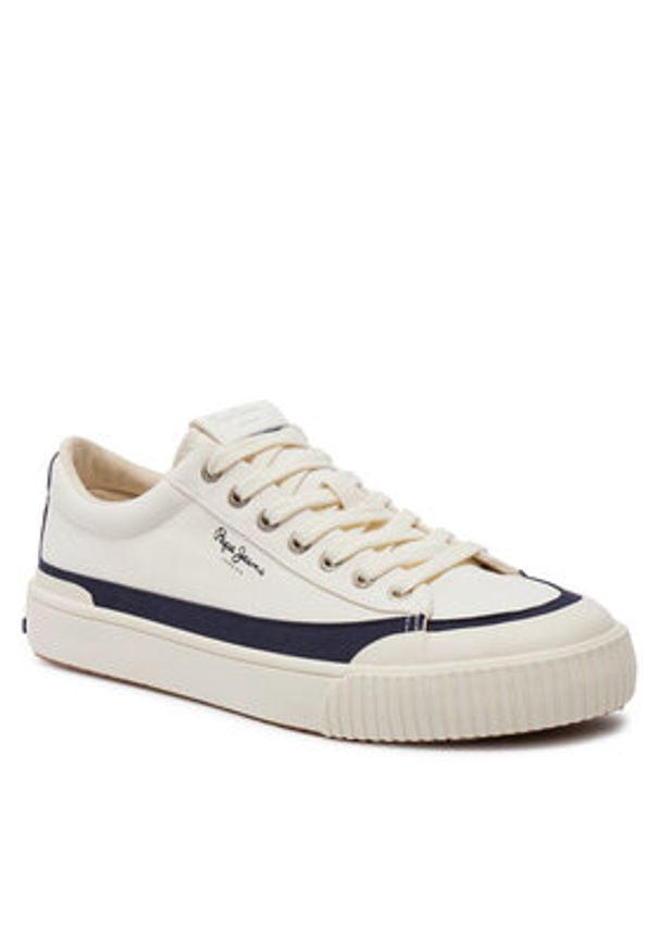Pepe Jeans Trampki Ben Band M PMS31043 Biały. Kolor: biały. Materiał: materiał