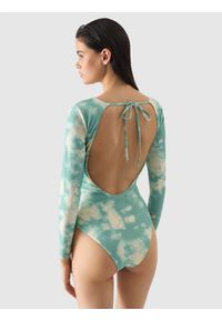 4f - 4F Kostium kąpielowy jednoczęściowy damski - multikolor XS. Kolor: wielokolorowy. Materiał: dzianina, elastan, włókno, syntetyk, materiał. Długość: długie. Wzór: nadruk #2