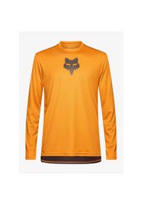 FOX - Bluza rowerowa męska Fox Ranger LS Jersey Fox Head. Kolor: żółty. Materiał: jersey. Sport: kolarstwo