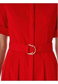 LOLA CASADEMUNT Sukienka koszulowa LS2616089 Czerwony Regular Fit. Kolor: czerwony. Materiał: bawełna. Typ sukienki: koszulowe #5