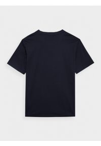 outhorn - T-shirt z nadrukiem męski - granatowy. Okazja: na co dzień. Kolor: niebieski. Materiał: bawełna, dzianina. Wzór: nadruk. Styl: casual #3