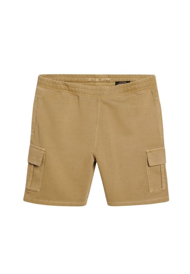 Spodenki cargo z kontrastowymi szwami Superdry. Kolor: beżowy. Długość: krótkie. Sezon: lato