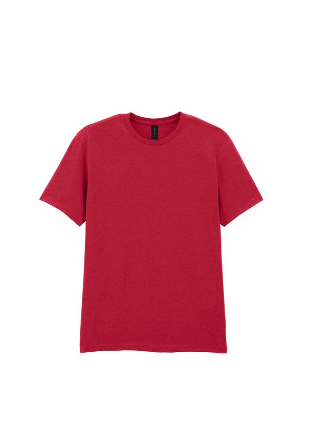 GILDAN - Bawełniana Koszulka Unisex Dla Dorosłych W Miękkim Stylu. Kolor: czerwony. Materiał: bawełna. Sport: turystyka piesza