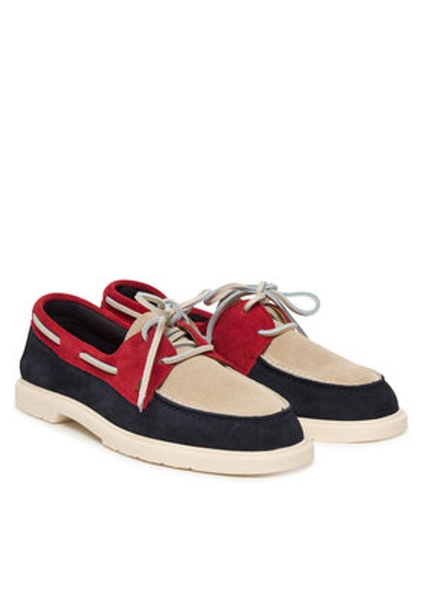 TOMMY HILFIGER - Tommy Hilfiger Mokasyny Light Suede Boat Shoe FW0FW09337 Granatowy. Kolor: niebieski. Materiał: skóra, zamsz