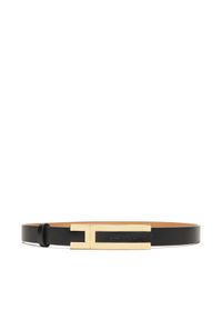 Elisabetta Franchi Pasek Damski CT-76S-56E2-V150 Czarny. Kolor: czarny. Materiał: skóra