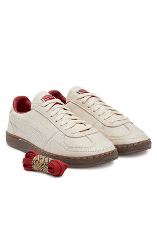 Puma Sneakersy Super Team Palais Artisan 400374 01 Écru. Kolor: kremowy. Materiał: skóra