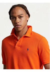 Polo Ralph Lauren Polo 710795080025 Pomarańczowy Slim Fit. Typ kołnierza: polo. Kolor: pomarańczowy. Materiał: bawełna