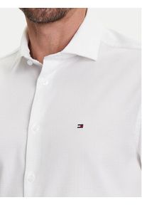 TOMMY HILFIGER - Tommy Hilfiger Koszula MW0MW39573 Biały Slim Fit. Kolor: biały. Materiał: bawełna #4