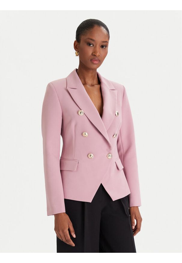 Rinascimento Marynarka CFC0126227003 Różowy Slim Fit. Kolor: różowy. Materiał: syntetyk