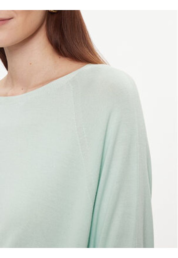 Kontatto Sweter 3M2020C Zielony Regular Fit. Kolor: zielony. Materiał: wiskoza