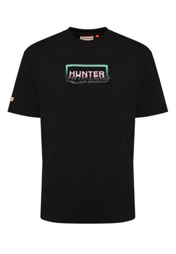 Hunter T-Shirt Abele UNISEX HARU0007251 Czarny Regular Fit. Kolor: czarny. Materiał: bawełna