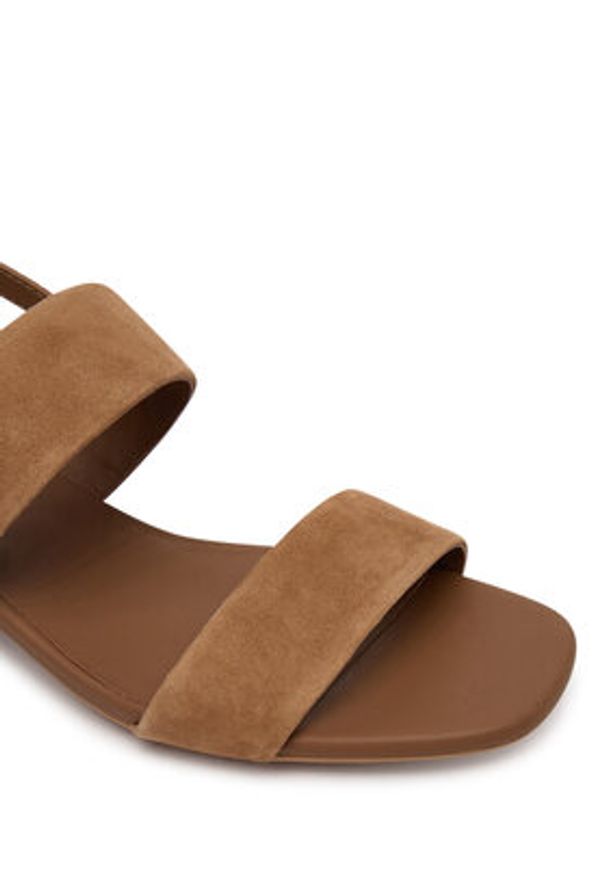 ecco - ECCO Sandały Liva 25030305034 Brązowy. Kolor: brązowy. Materiał: zamsz, skóra