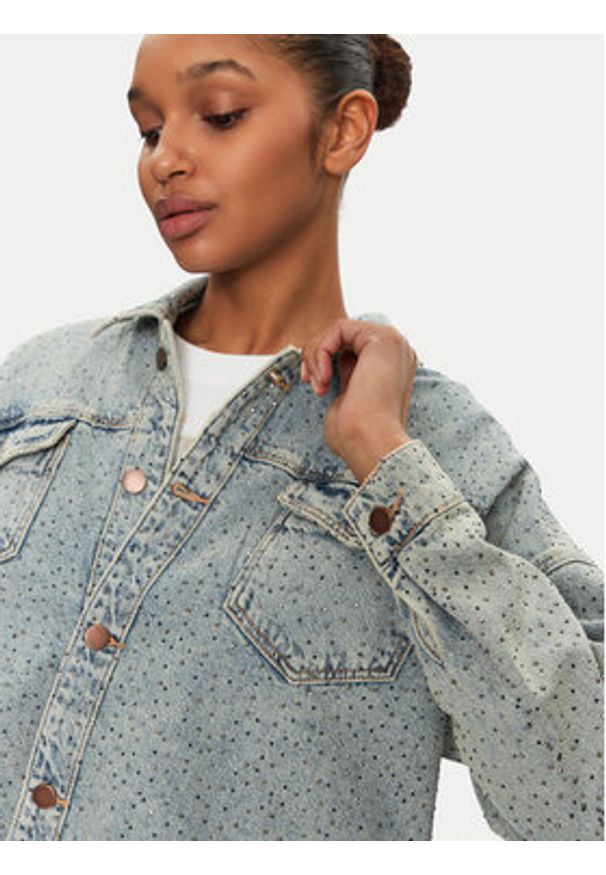 Guess Kurtka jeansowa W5GN90 D5LQ2 Niebieski Regular Fit. Kolor: niebieski. Materiał: bawełna