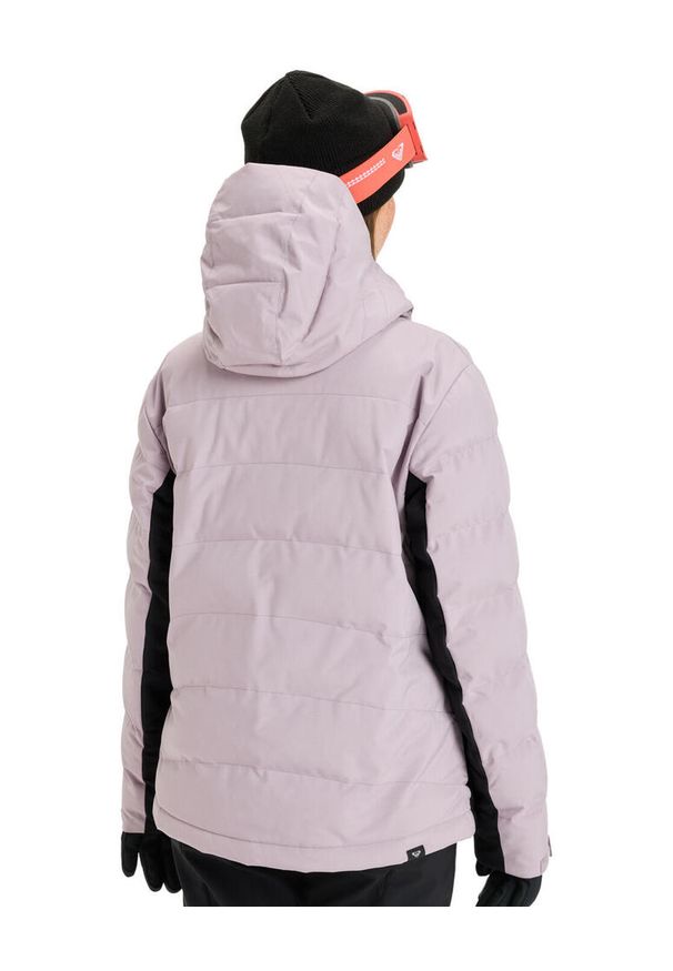 Roxy - Kurtka do sportów zimowych techniczna damska SNOWYHILL PUFFY. Kolor: fioletowy. Materiał: poliester, materiał. Sezon: zima. Sport: narciarstwo