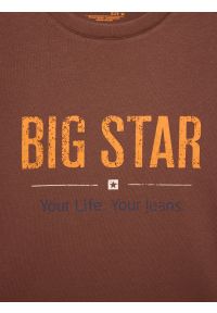 Big-Star - Koszulka męska o klasycznym kroju brązowa Bruno 804. Kolor: brązowy. Materiał: bawełna. Długość rękawa: krótki rękaw. Długość: krótkie. Wzór: haft, nadruk. Styl: klasyczny