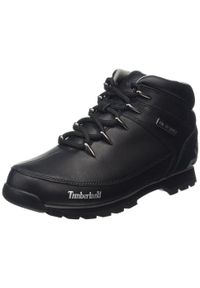 Buty trekkingowe męskie Timberland Euro Sprint. Wysokość cholewki: za kostkę. Zapięcie: sznurówki. Kolor: czarny. Materiał: syntetyk, materiał. Szerokość cholewki: normalna. Sezon: zima. Sport: bieganie