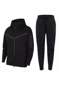 Dres męski sportowy Nike NSW TECH FLEECE. Kolor: czarny. Materiał: dresówka
