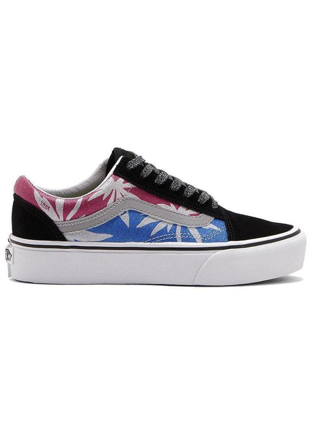 Vans Old Skool Wmns After Dark Czarny z niebieskim i fuksją 36. Kolor: czarny, różowy, niebieski, wielokolorowy. Model: Vans Old Skool