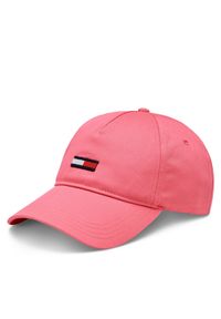Tommy Jeans Czapka z daszkiem Elongated AW0AW15842 Różowy. Kolor: różowy. Materiał: bawełna