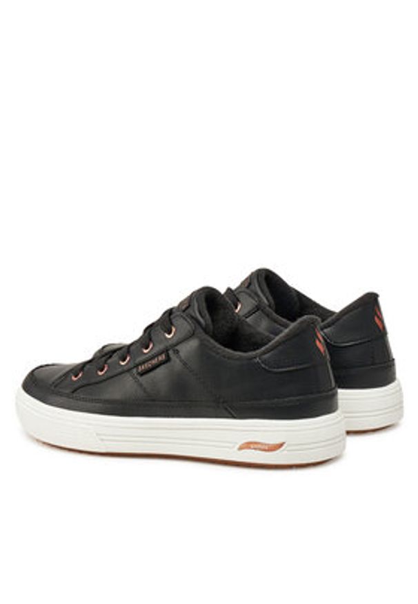 skechers - Skechers Sneakersy 177189/BLK Czarny. Kolor: czarny. Materiał: skóra