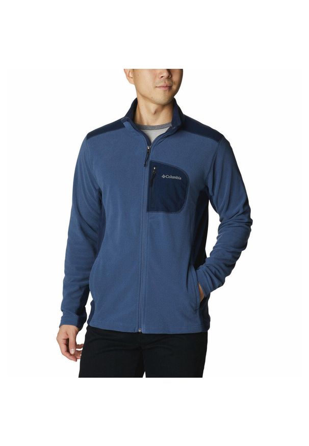 columbia - Polar Turystyczny Rozpinany Męski Columbia Klamath Range Full Zip. Kolor: niebieski. Materiał: polar. Sport: turystyka piesza