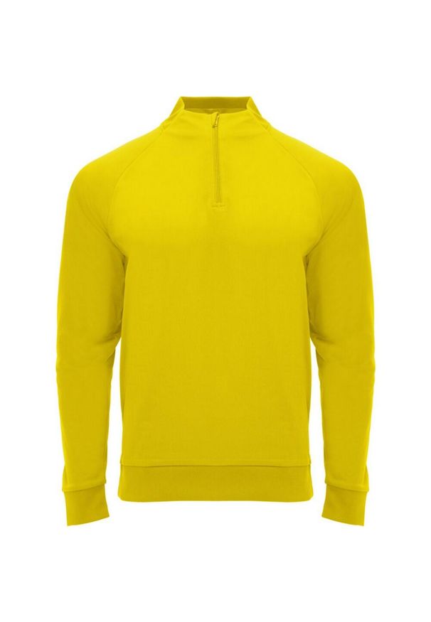 ROLY - Bluza Z Długim Rękawem Dla Dorosłych Unisex Epiro Quarter Zip. Kolor: żółty. Długość rękawa: długi rękaw. Długość: długie